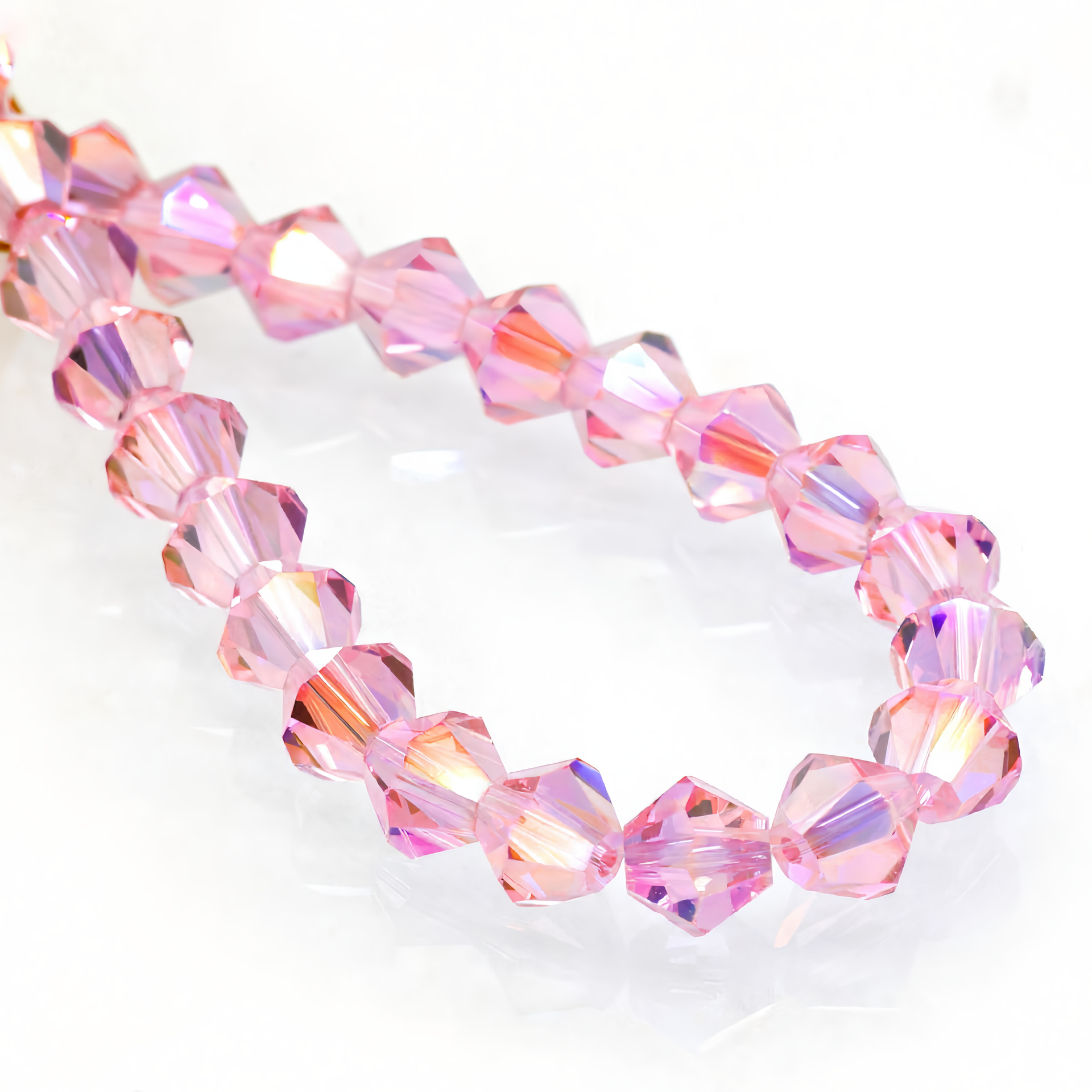 K9 Crystal Glass Faceted Bicone Beads – Ultra-Transparent, Lead-Free, Premium Quality