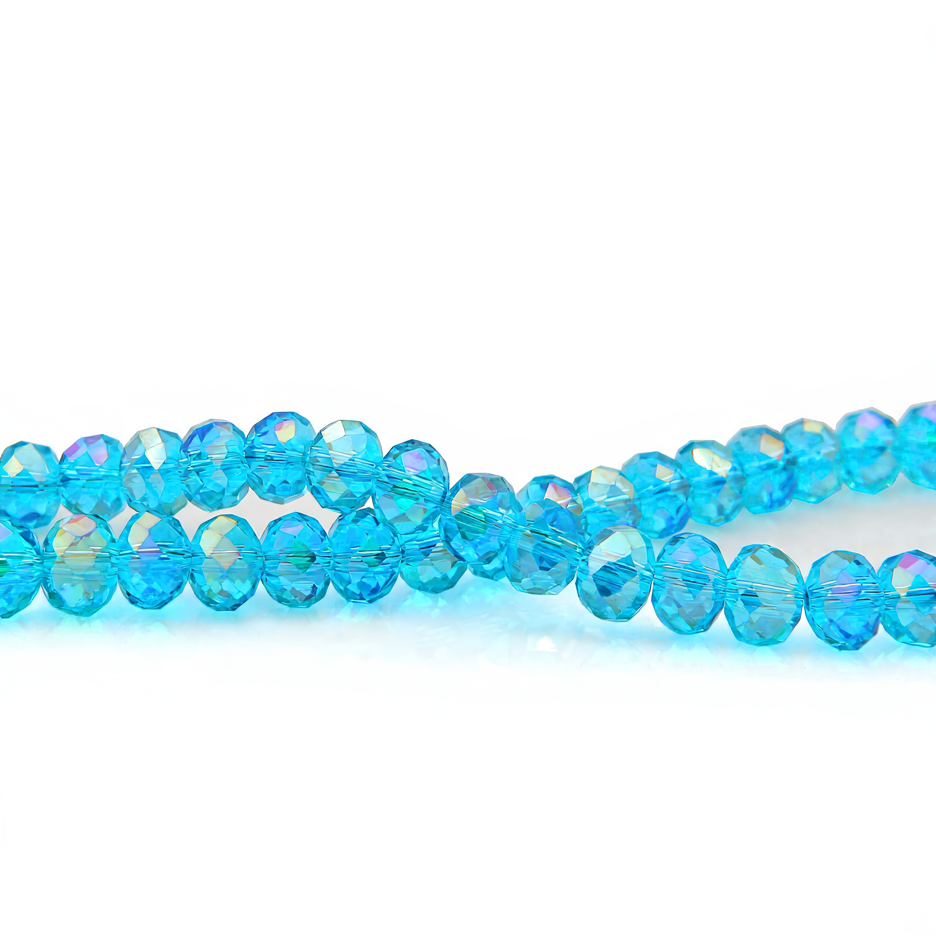 K9 Glass Faceted Rondelle Beads – Ultra-Transparent, Lead-Free, Premium Quality