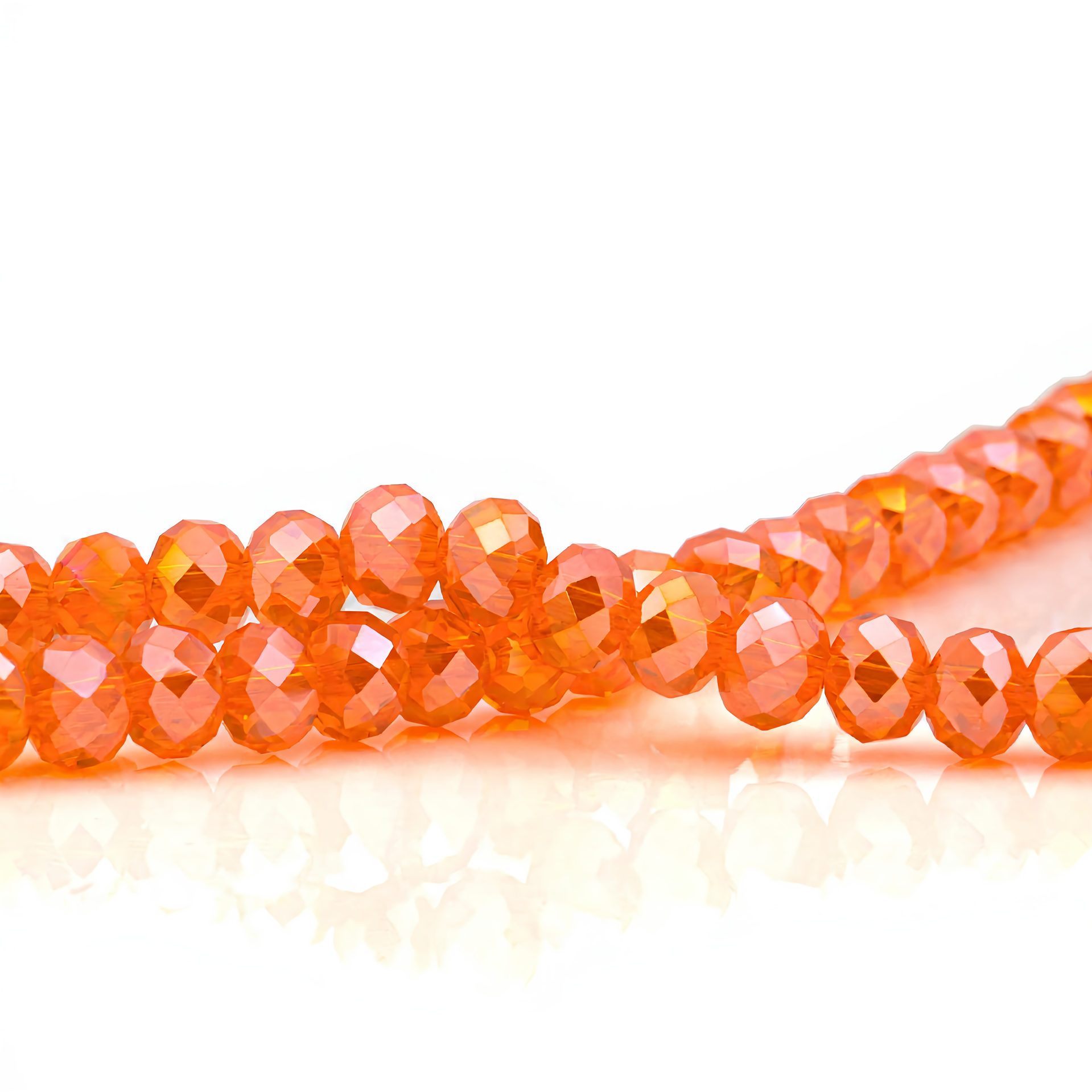K9 Glass Faceted Rondelle Beads – Ultra-Transparent, Lead-Free, Premium Quality