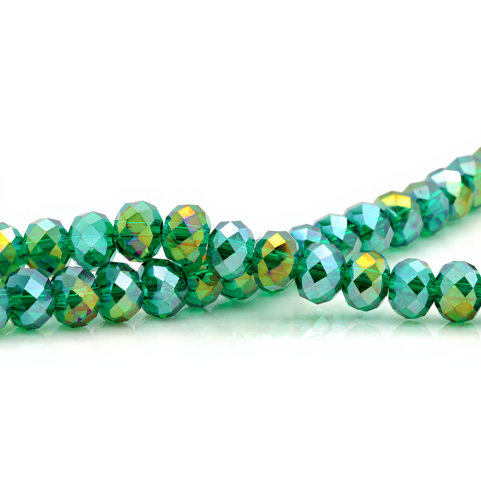 K9 Glass Faceted Rondelle Beads – Ultra-Transparent, Lead-Free, Premium Quality