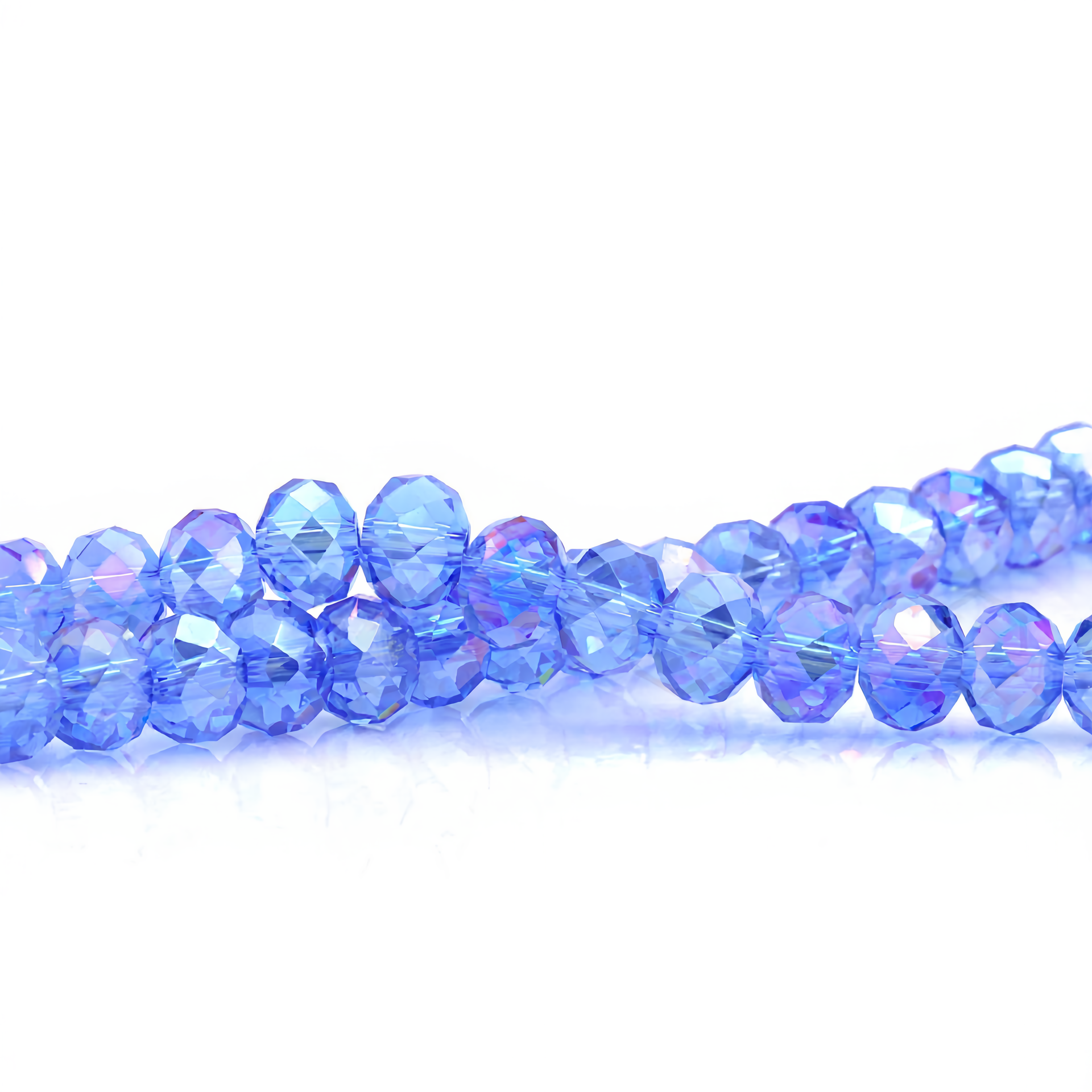K9 Glass Faceted Rondelle Beads – Ultra-Transparent, Lead-Free, Premium Quality