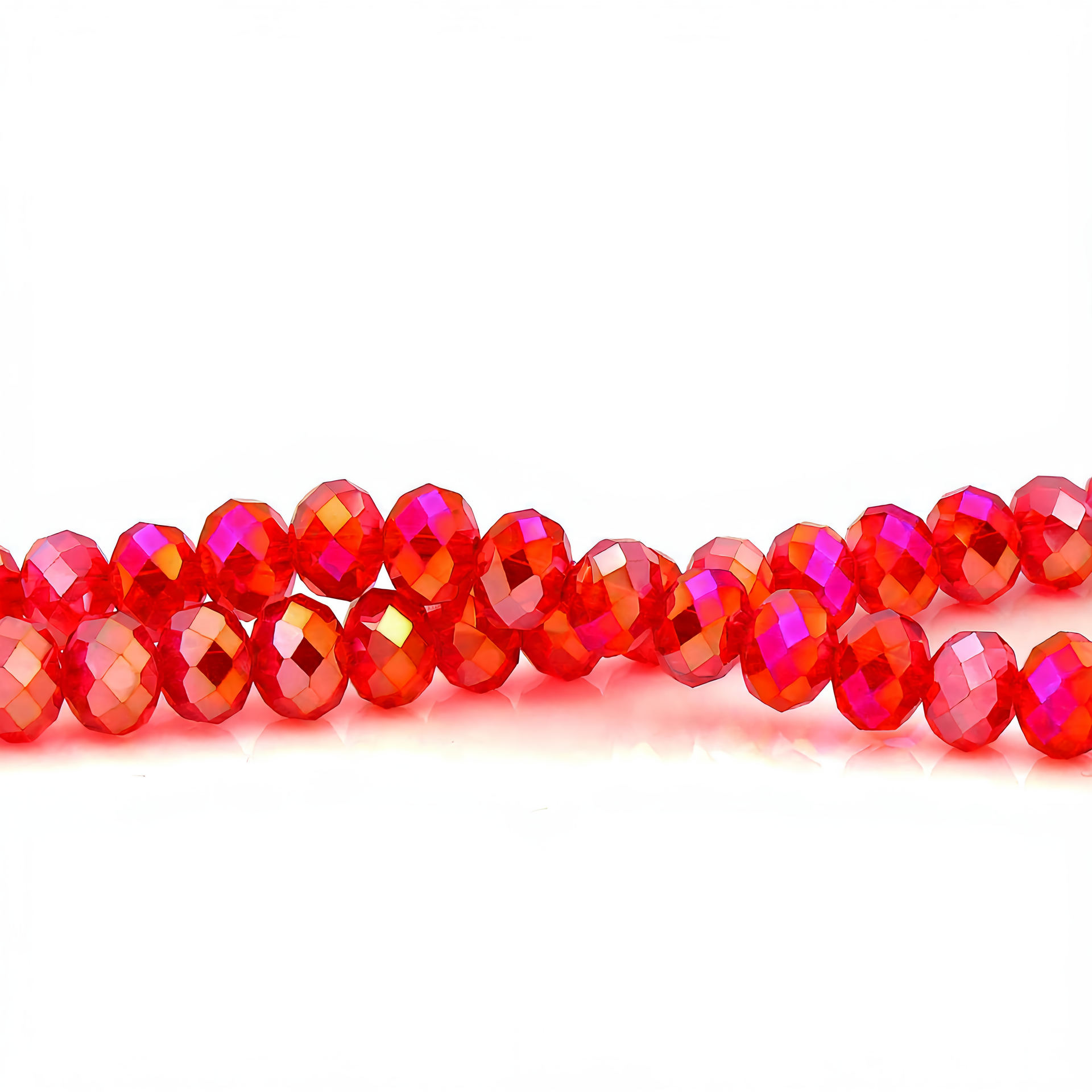 K9 Glass Faceted Rondelle Beads – Ultra-Transparent, Lead-Free, Premium Quality