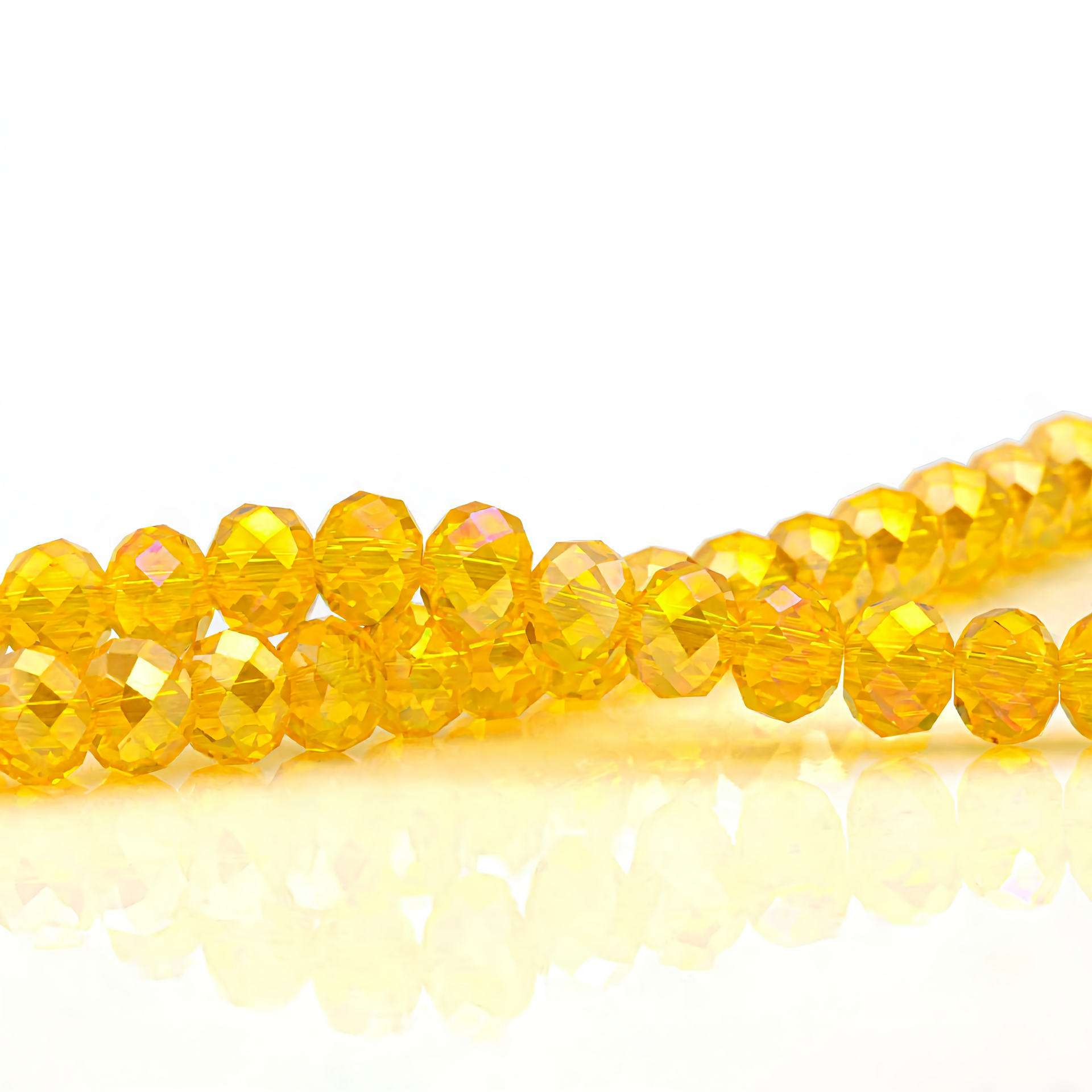 K9 Glass Faceted Rondelle Beads – Ultra-Transparent, Lead-Free, Premium Quality