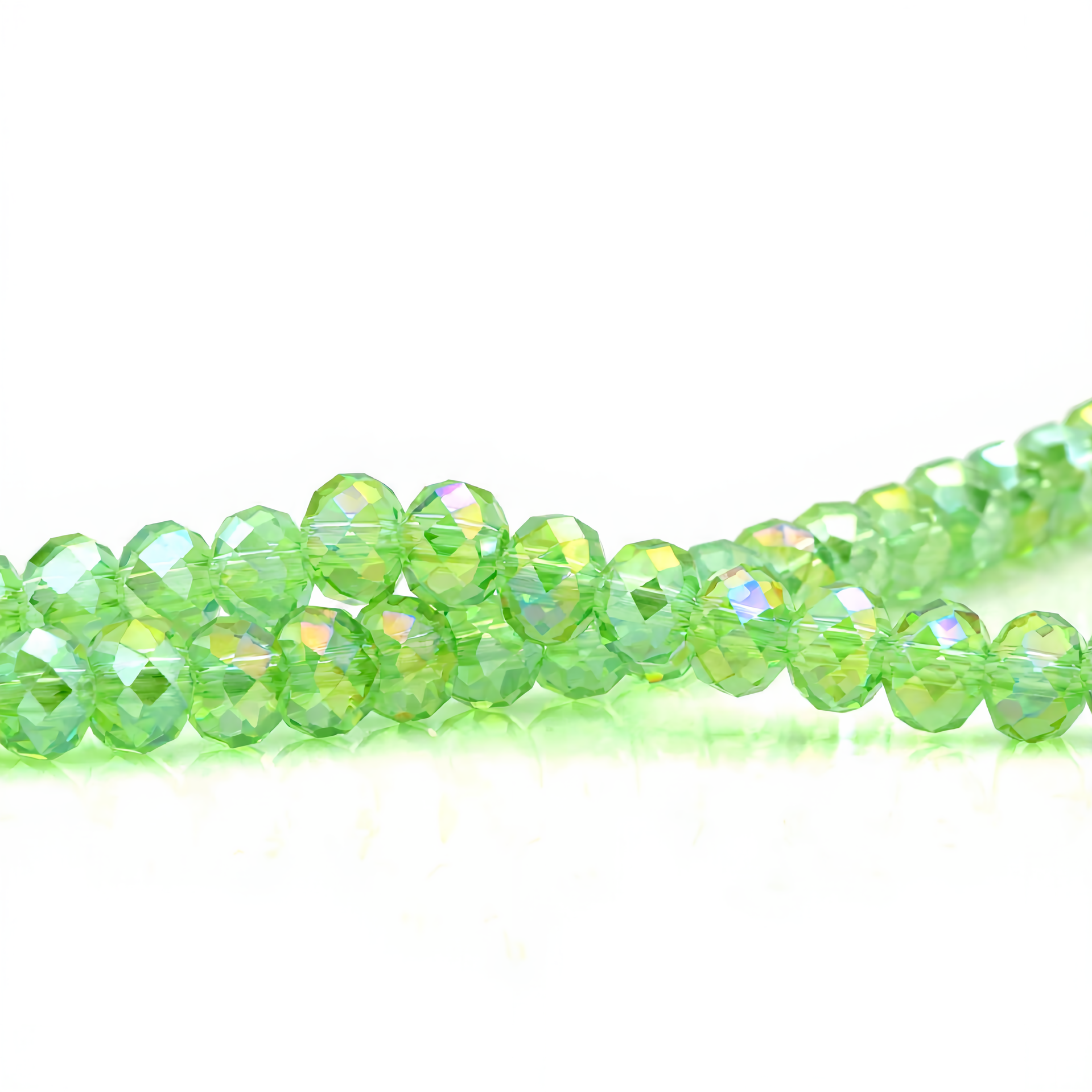 K9 Glass Faceted Rondelle Beads – Ultra-Transparent, Lead-Free, Premium Quality