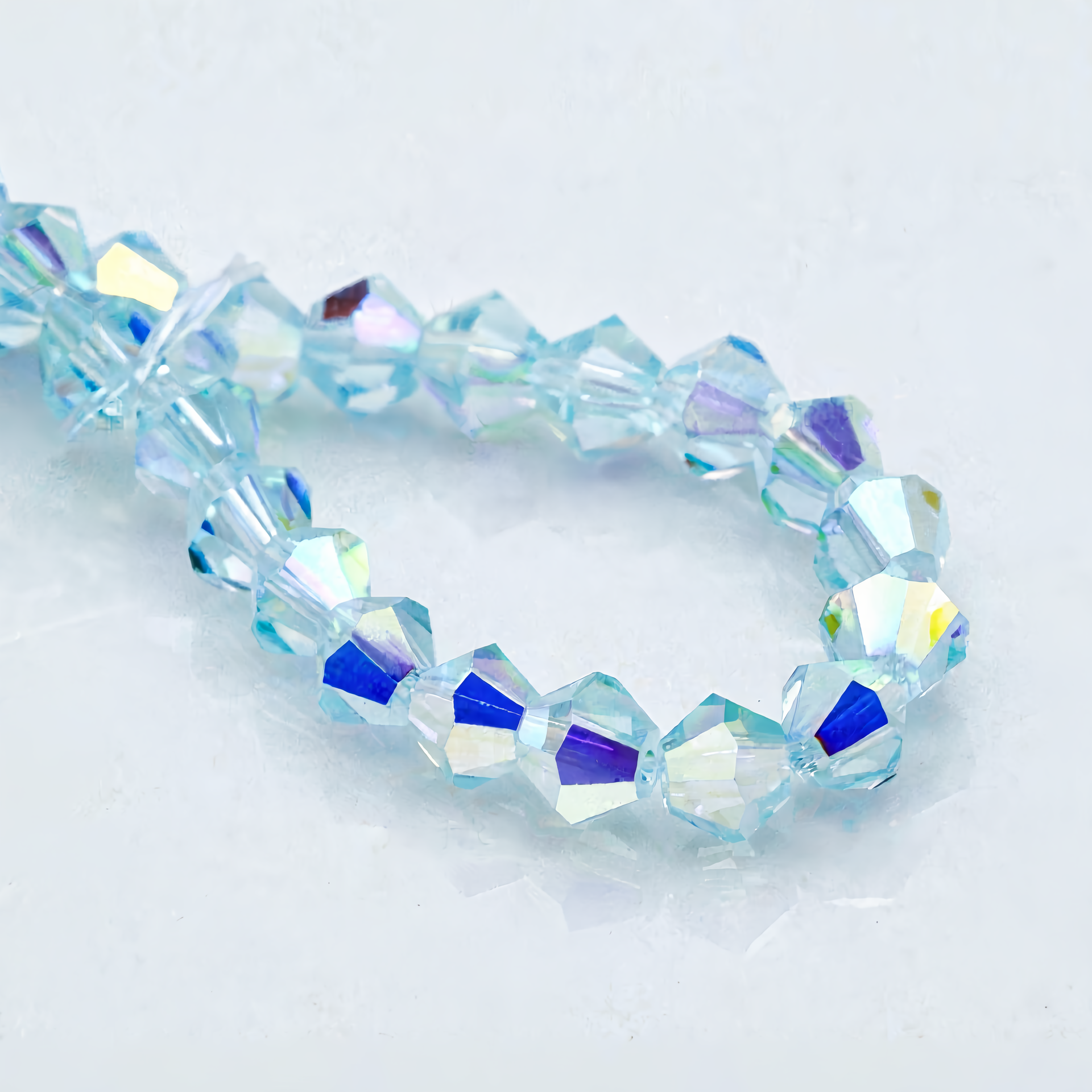 K9 Glass Faceted Bicone Beads – Ultra-Transparent, Lead-Free, Premium Quality