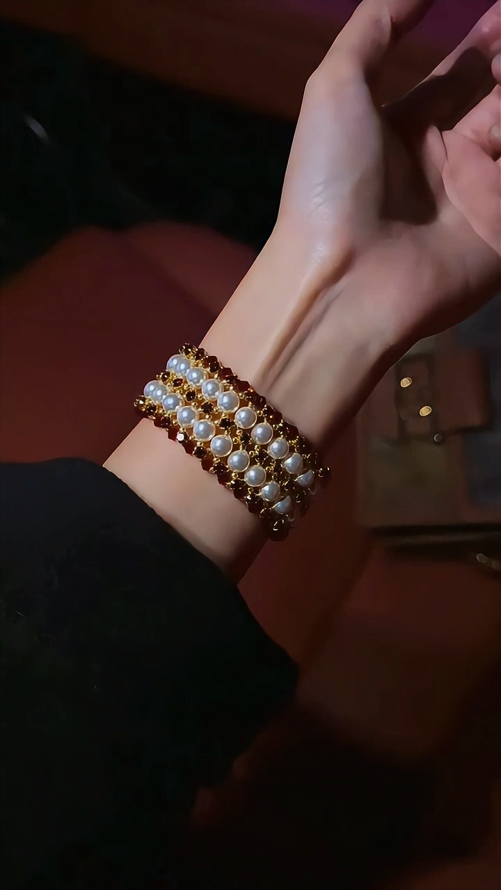 No.38 DIY Kit – Gilded Red Charm Bangle（SL009）