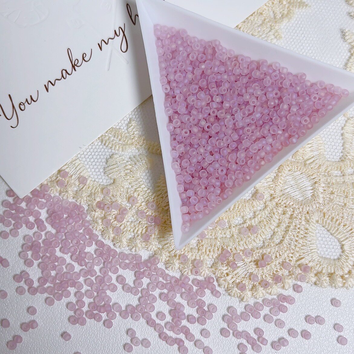 2mm Matte Glass Seed Beads with Subtle Iridescent Sheen – Premium Quality