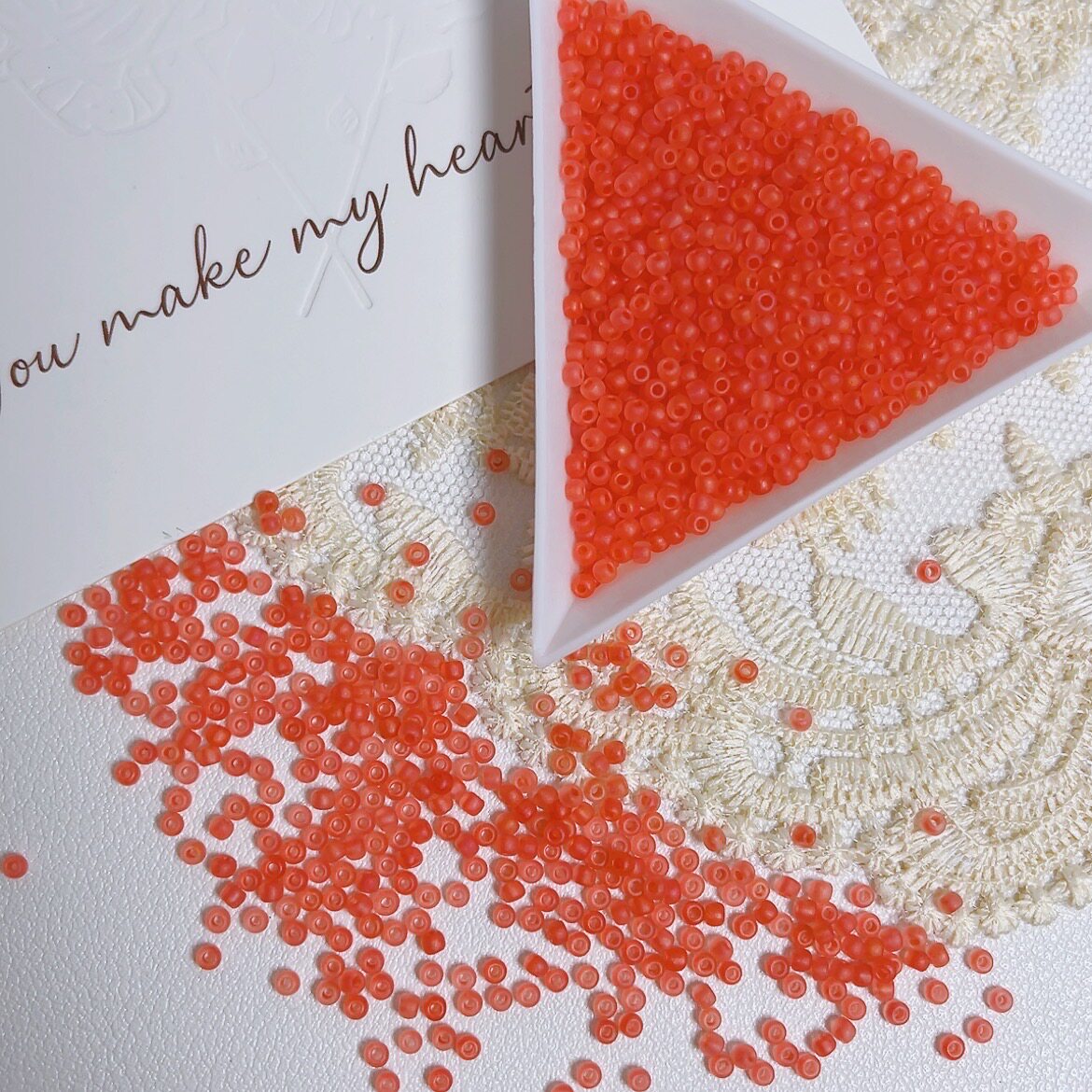 2mm Matte Glass Seed Beads with Subtle Iridescent Sheen – Premium Quality