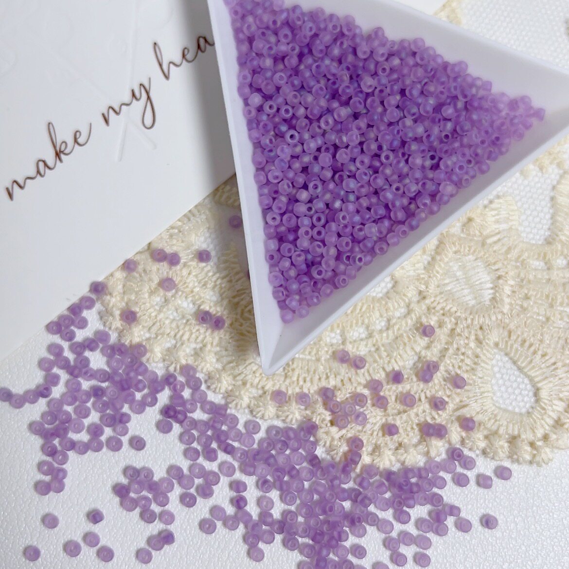 2mm Matte Glass Seed Beads with Subtle Iridescent Sheen – Premium Quality