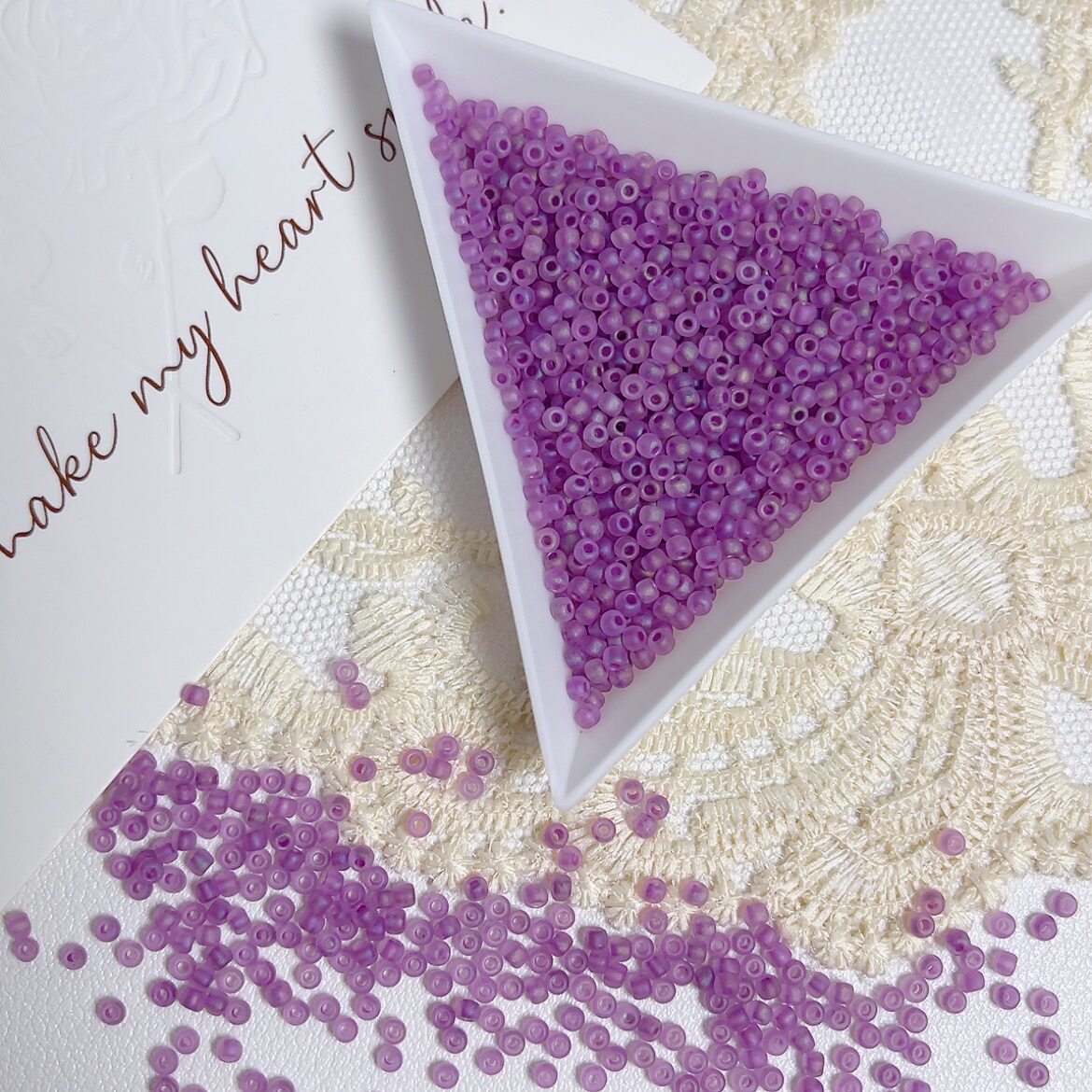 2mm Matte Glass Seed Beads with Subtle Iridescent Sheen – Premium Quality