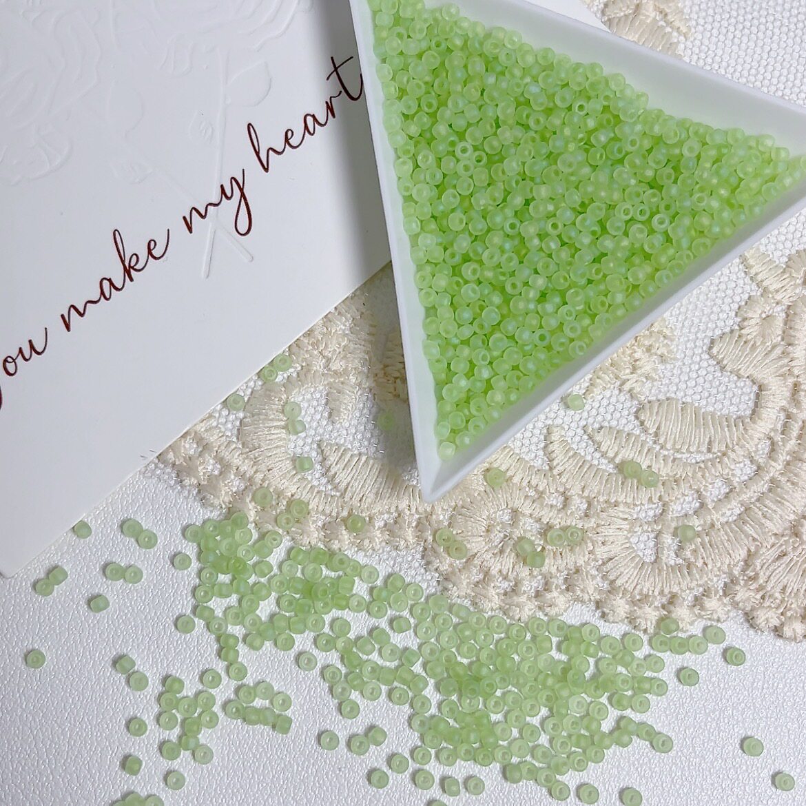 2mm Matte Glass Seed Beads with Subtle Iridescent Sheen – Premium Quality