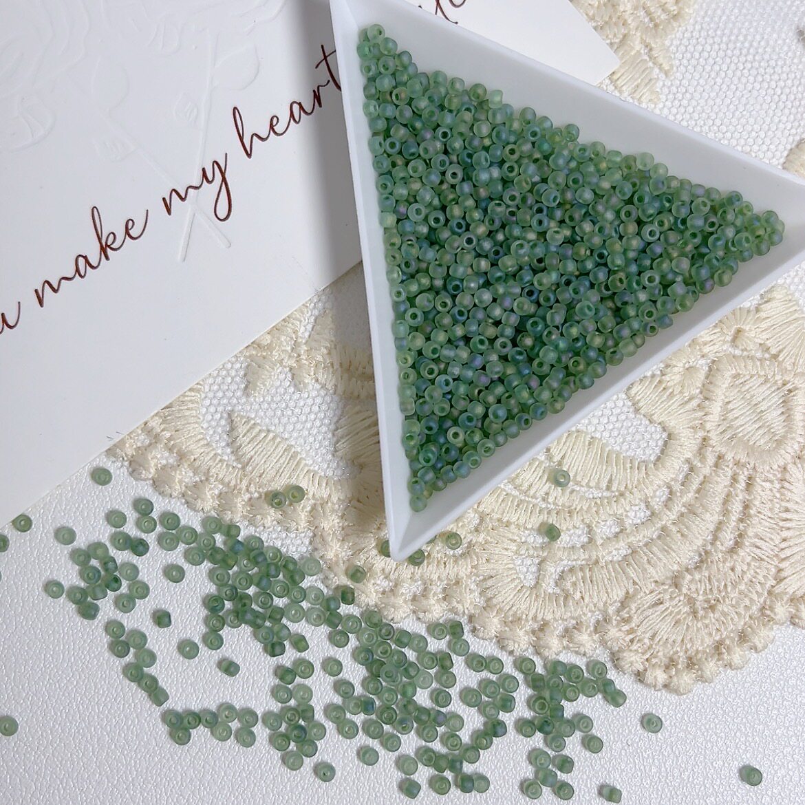 2mm Matte Glass Seed Beads with Subtle Iridescent Sheen – Premium Quality