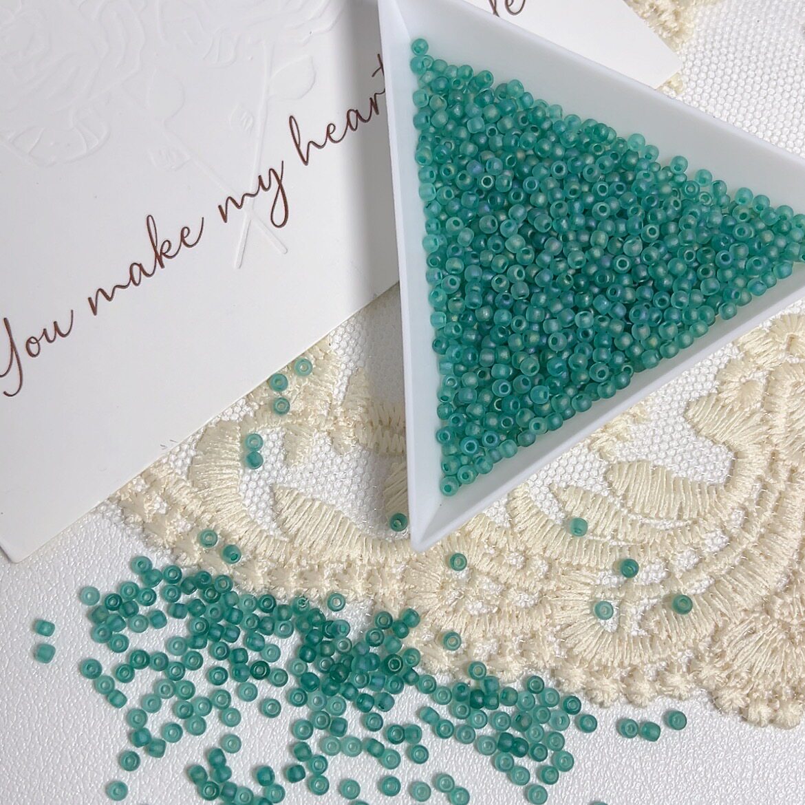 2mm Matte Glass Seed Beads with Subtle Iridescent Sheen – Premium Quality