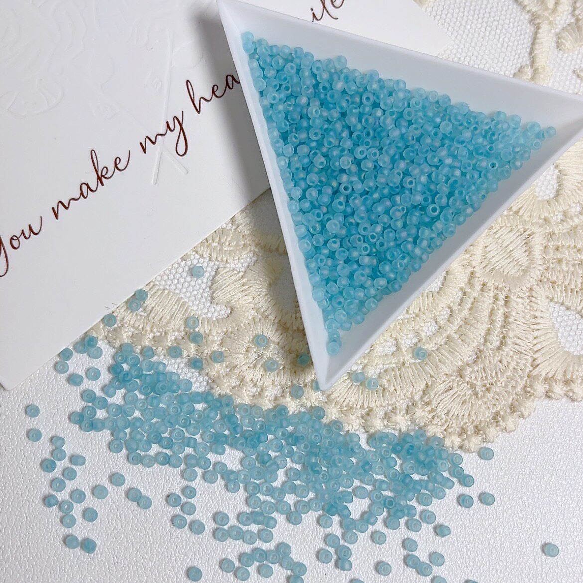 2mm Matte Glass Seed Beads with Subtle Iridescent Sheen – Premium Quality