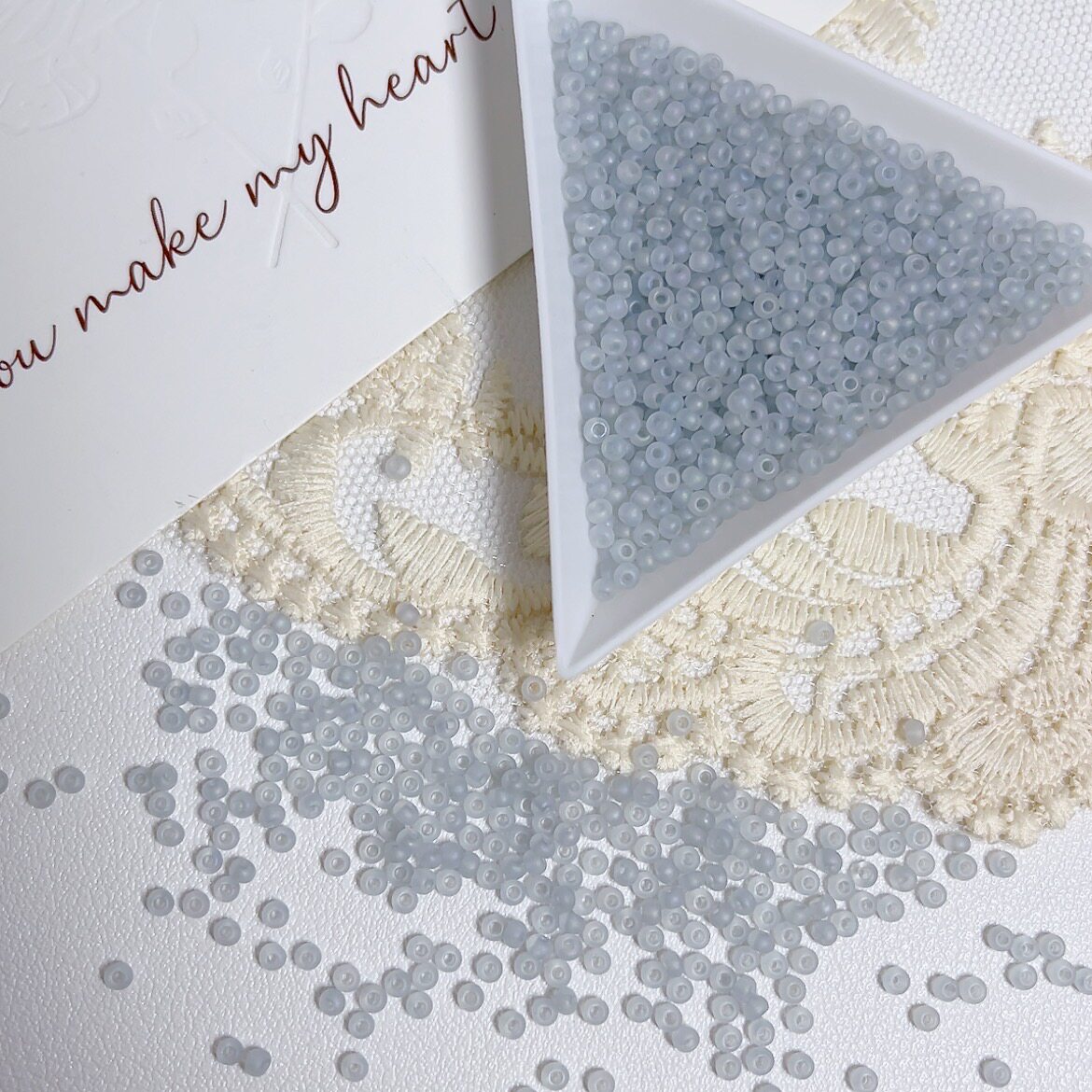 2mm Matte Glass Seed Beads with Subtle Iridescent Sheen – Premium Quality