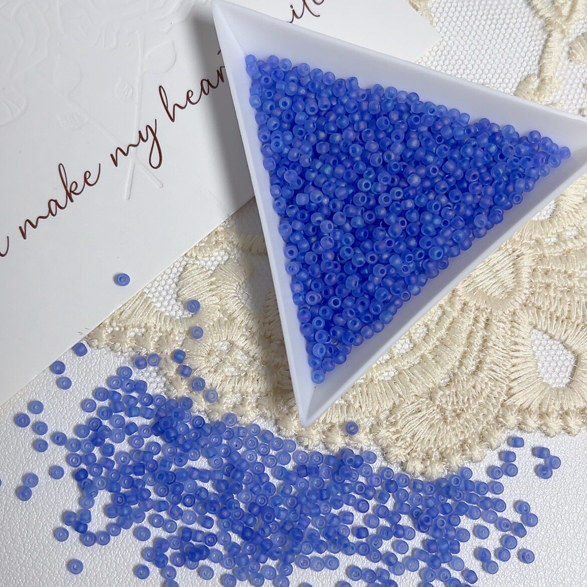 2mm Matte Glass Seed Beads with Subtle Iridescent Sheen – Premium Quality