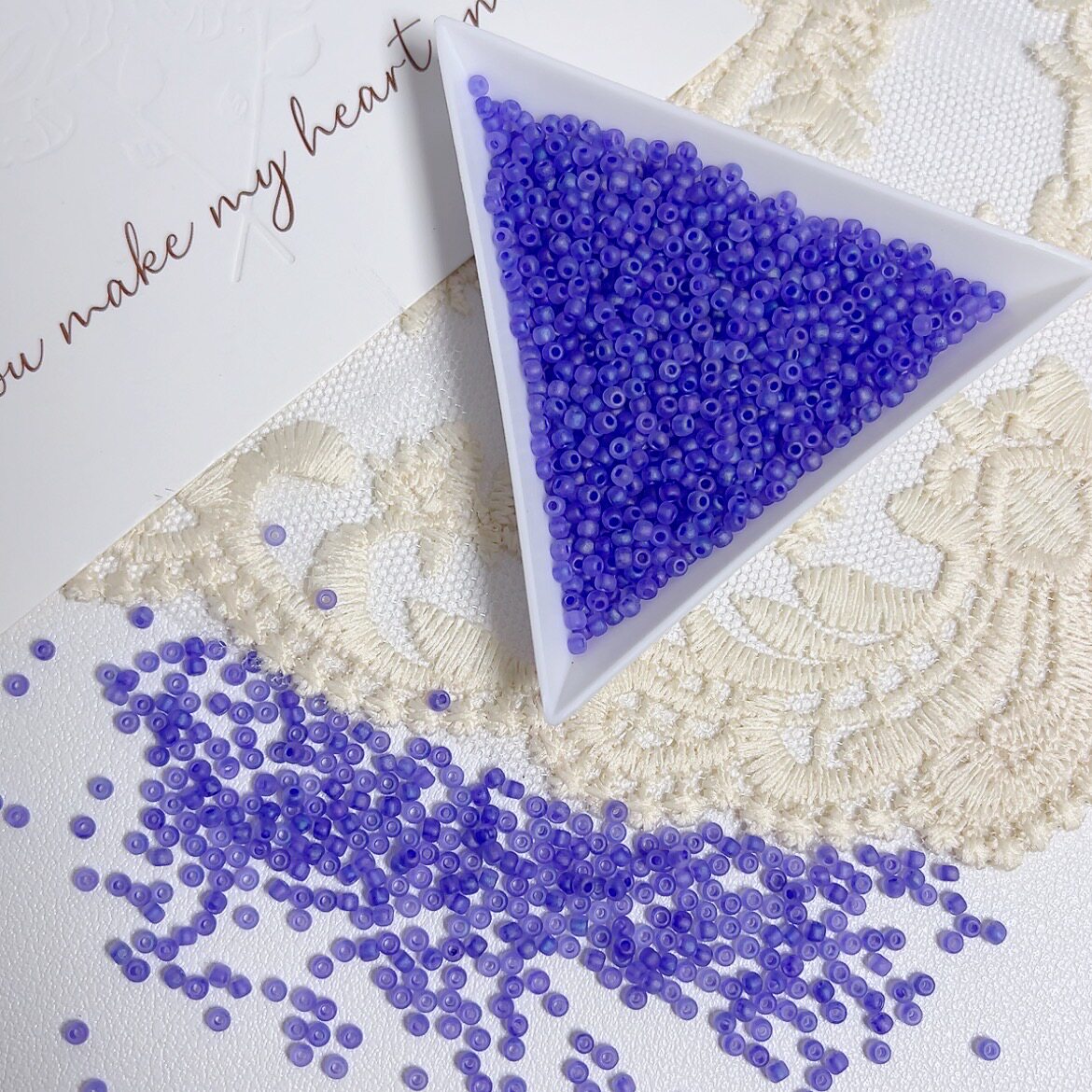 2mm Matte Glass Seed Beads with Subtle Iridescent Sheen – Premium Quality