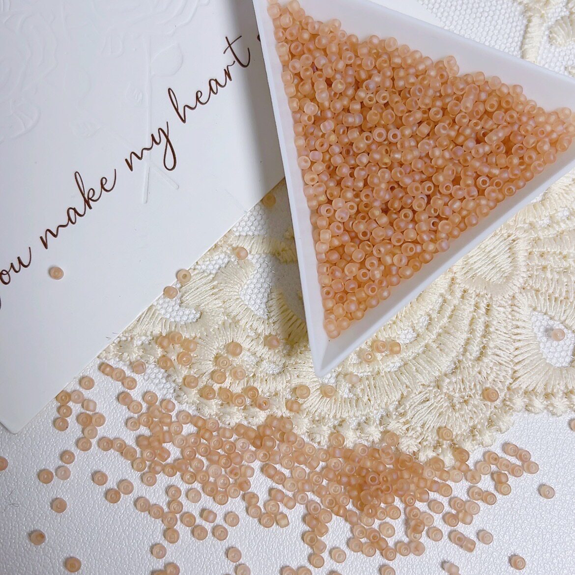 2mm Matte Glass Seed Beads with Subtle Iridescent Sheen – Premium Quality