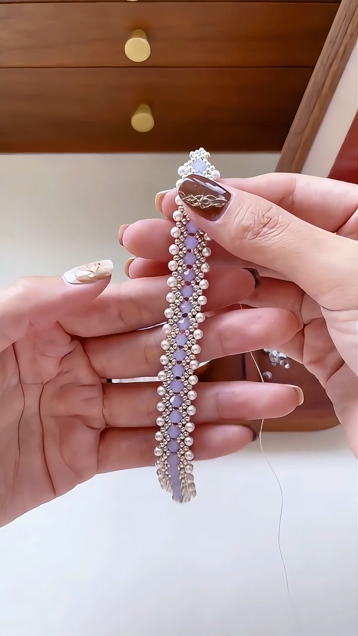 No.34 DIY Kit – Stunning Icy Elegance Beaded Bracelet（SL006）