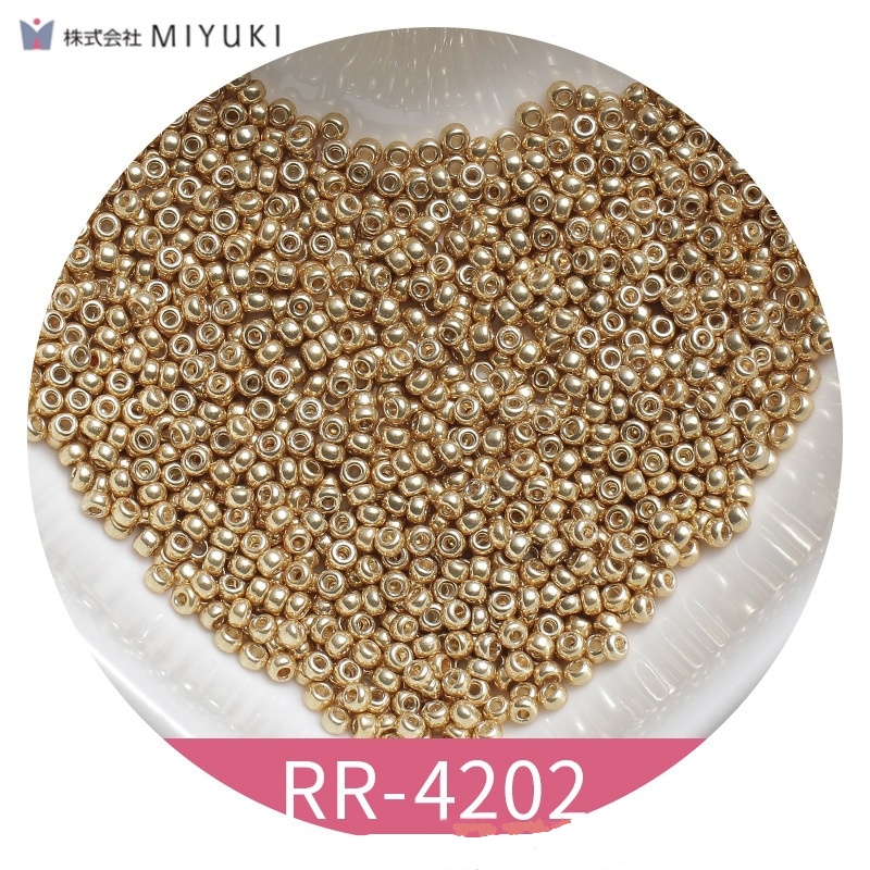 MIYUKI 4201 4202 4203 Round Rocailles Duracoat Gold Beads-Seed Beads-Rice Beads