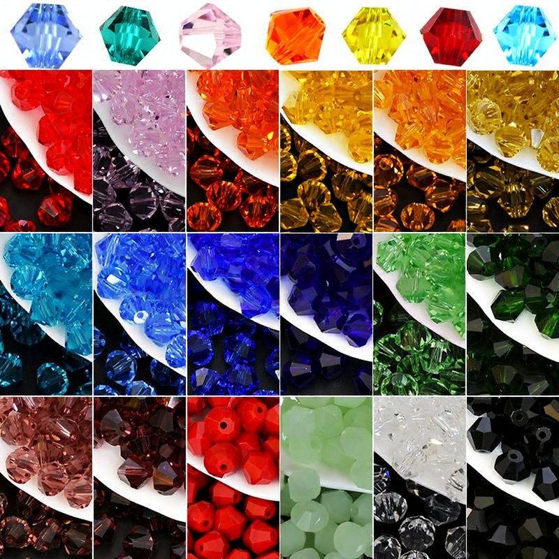 AAAA Grade 4mm Solid Color Crystal Bicone Beads For DIY Jewelry Making