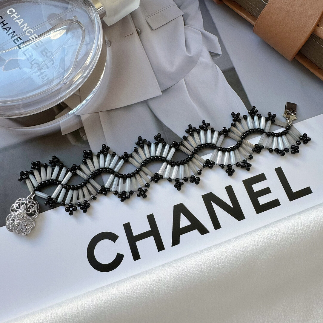 No.60 DIY Kit – Dark Princess Style Beaded Bracelet DIY Kit – Bugle & Seed Beads（SL115）