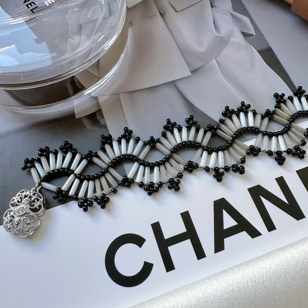 No.60 DIY Kit – Dark Princess Style Beaded Bracelet DIY Kit – Bugle & Seed Beads（SL115）