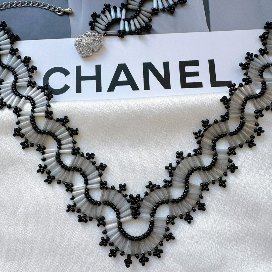 No.61 DIY Kit – Dark Princess Style Beaded Necklace DIY Kit – Bugle & Seed Beads（XL024）