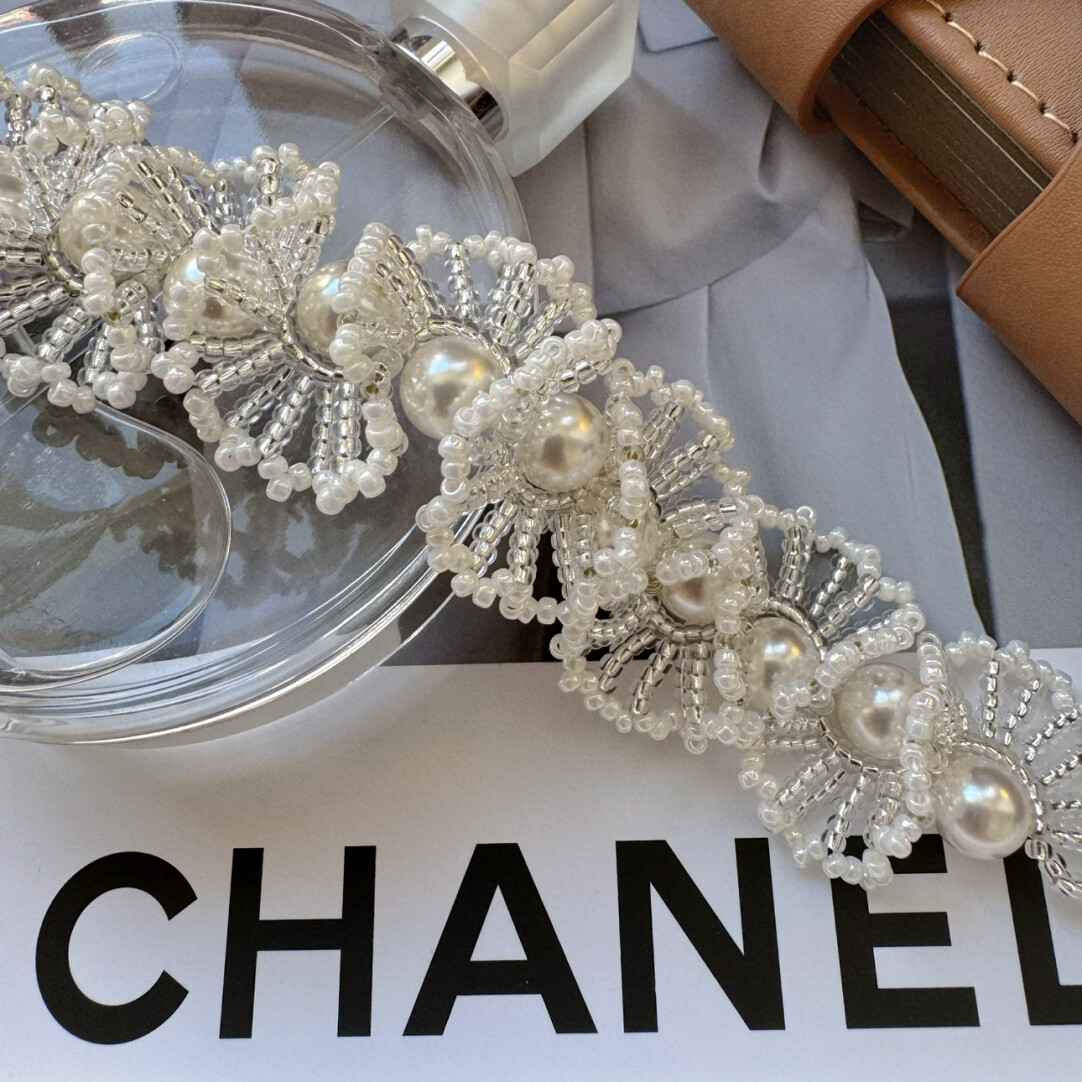 No.XX Finished Product – Bridal Blossom Gentle Lace-Trim Beaded Bracelet（SL117）