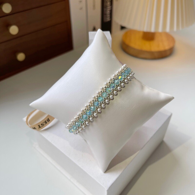 No.34 DIY Kit – Stunning Icy Elegance Beaded Bracelet（SL006）