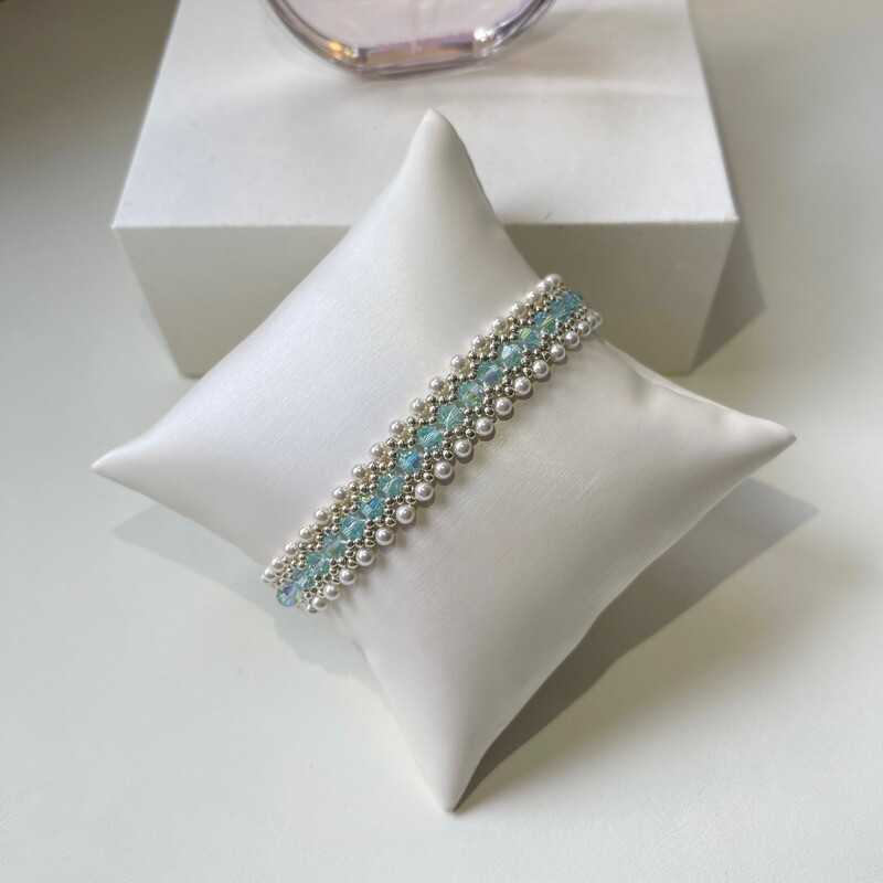 No.34 DIY Kit – Stunning Icy Elegance Beaded Bracelet（SL006）