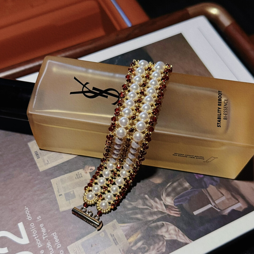 No.38 DIY Kit – Gilded Red Charm Bangle（SL009）