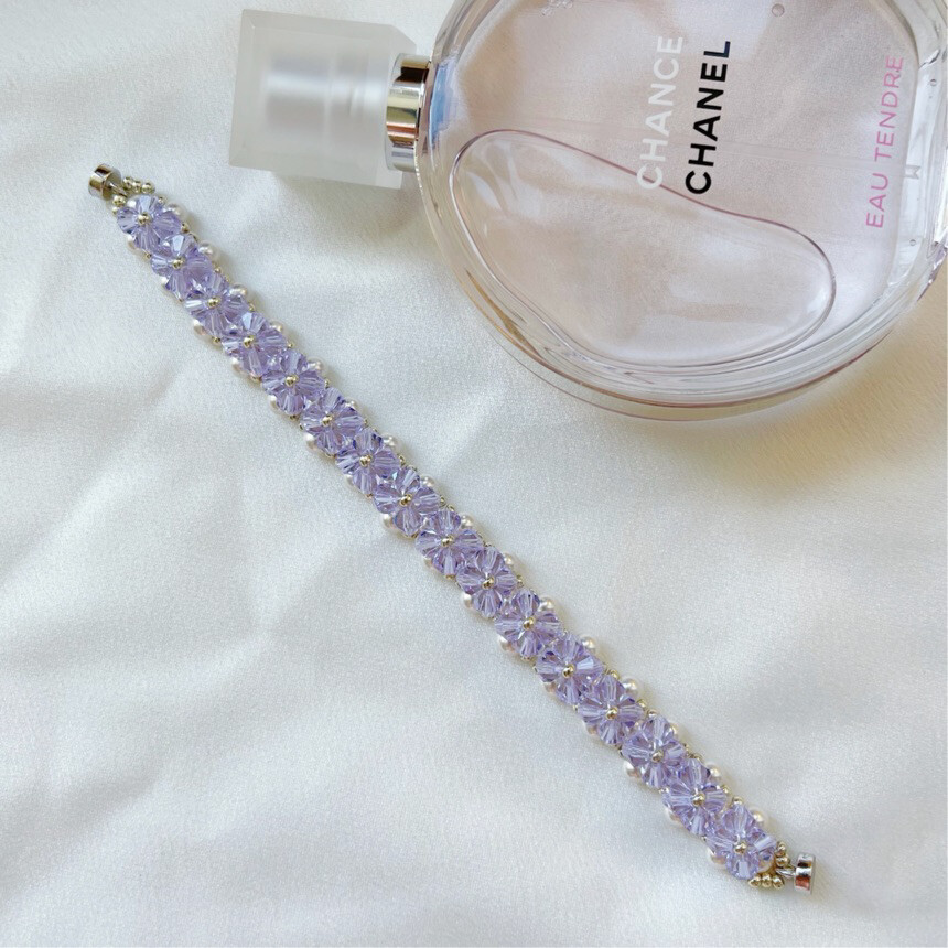 No.10 DIY Kit –  Super Romantic & Dreamy Amethyst Pearl Bracelet（SL060）