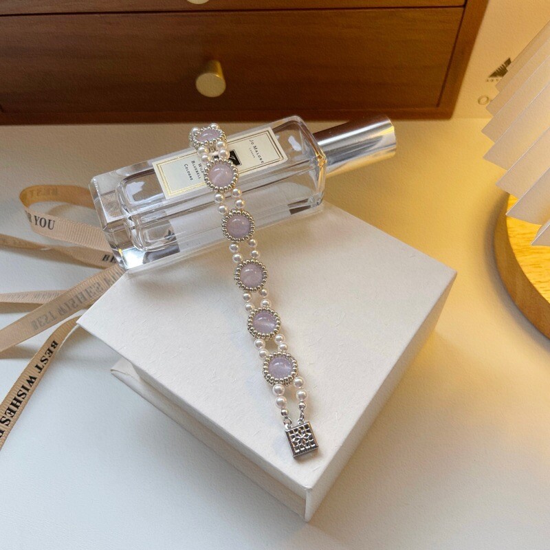 No.41 DIY Kit – Ethereal Chalcedony & Pearl Bracelet （SL008）