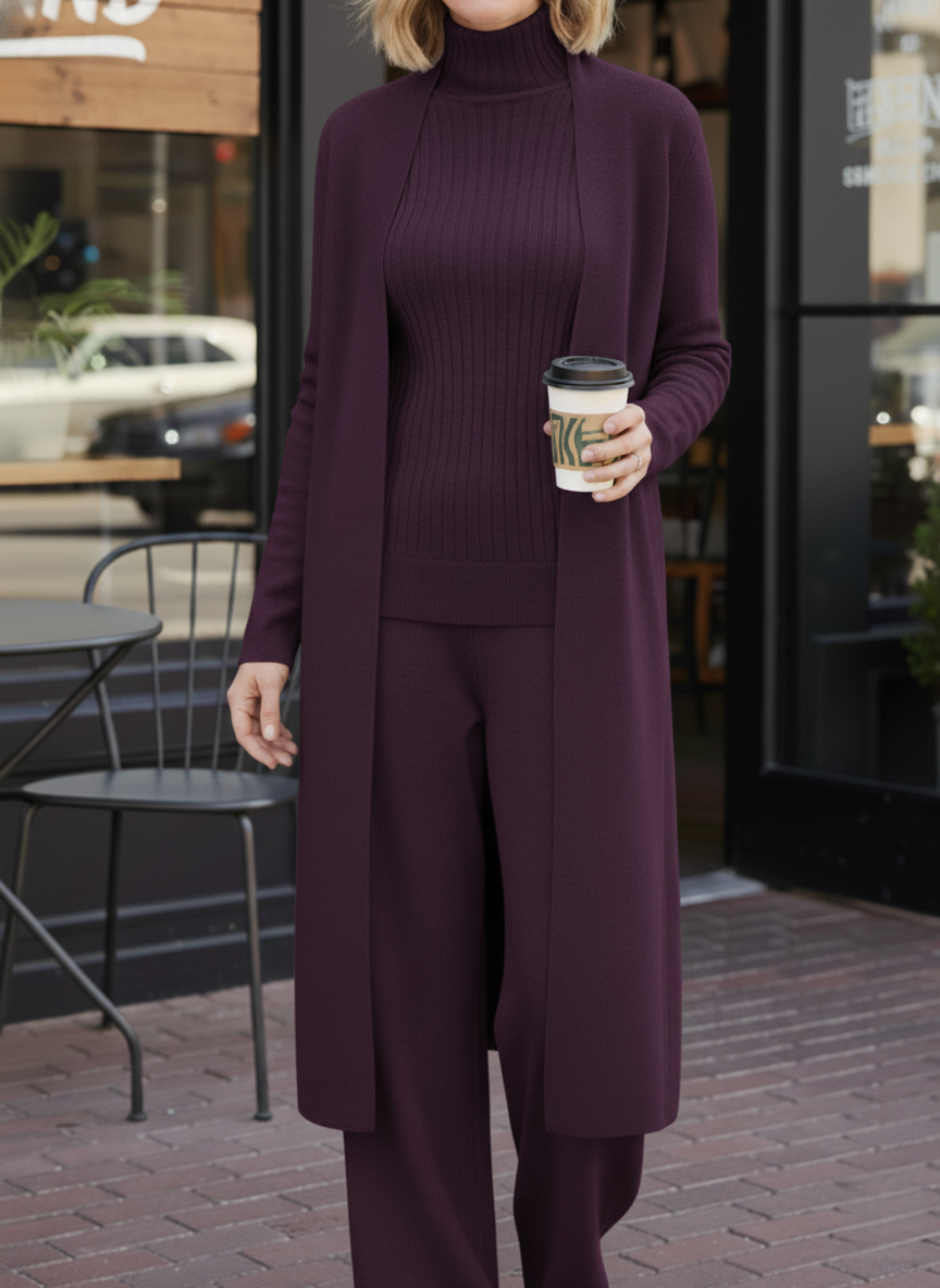 CLEARANCE SALE🔥WOMEN'S ELEGANT WOOL-BLEND KNIT 3-PIECE SET