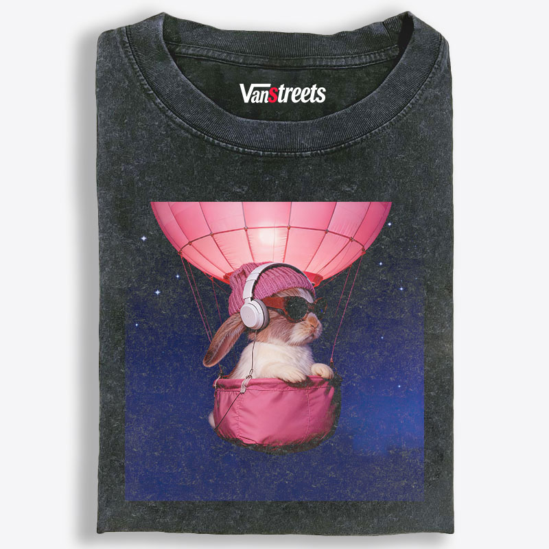 Bunny The Rabbit Retro Washed T-Shirt | 100% Cotton | Streetwear Essential