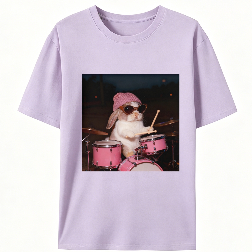Bunny Rockin' Bunny Retro Designed for Women - Slim Fit Cotton Tee