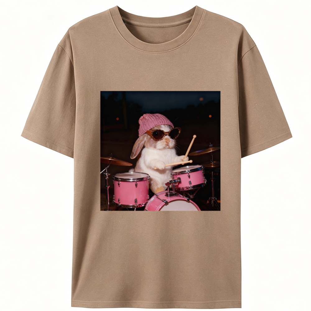 Bunny Rockin' Bunny Retro Designed for Women - Slim Fit Cotton Tee