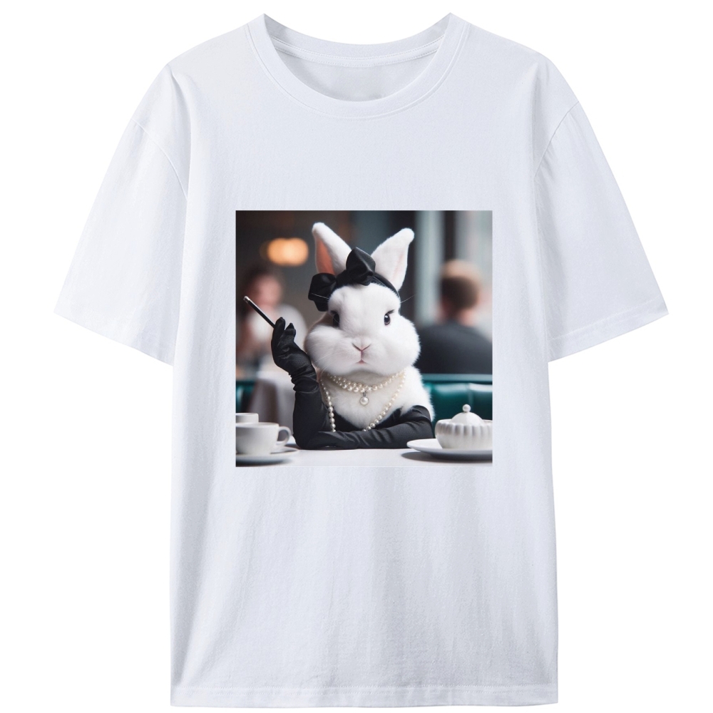 Pearl Bunny · Tea Break Retro Designed for Women - Slim Fit Cotton Tee