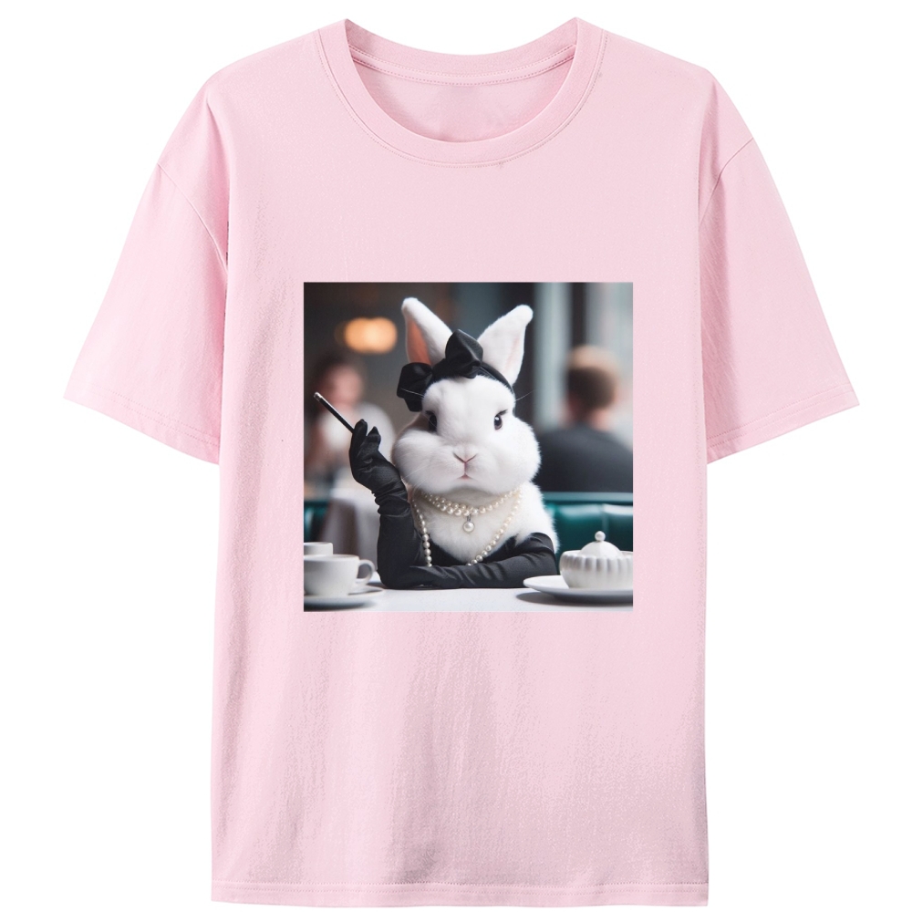 Pearl Bunny · Tea Break Retro Designed for Women - Slim Fit Cotton Tee