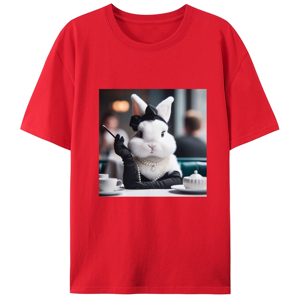 Pearl Bunny · Tea Break Retro Designed for Women - Slim Fit Cotton Tee