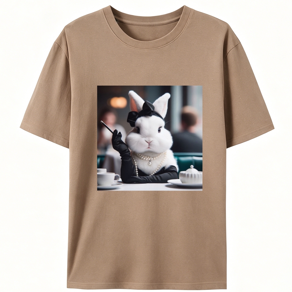 Pearl Bunny · Tea Break Retro Designed for Women - Slim Fit Cotton Tee