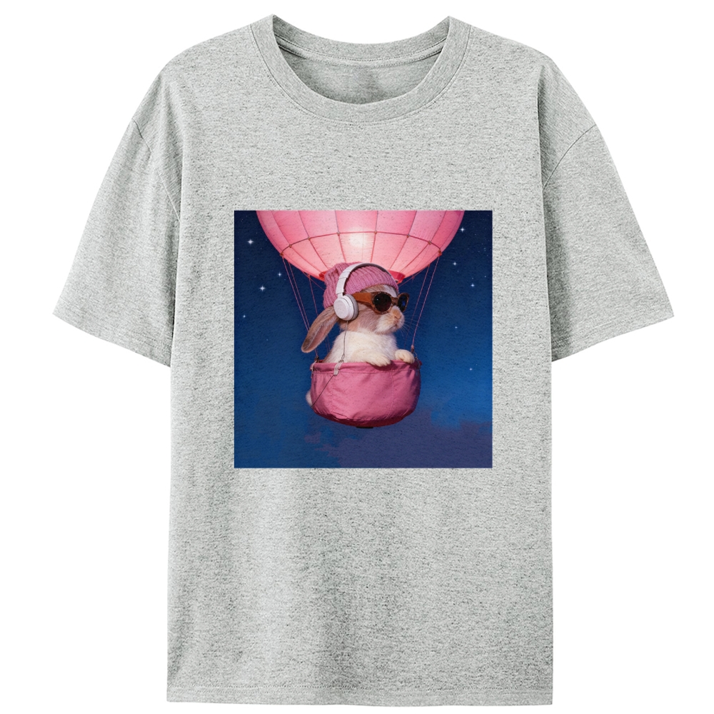 Bunny The Rabbit Retro Designed for Women - Slim Fit Cotton Tee
