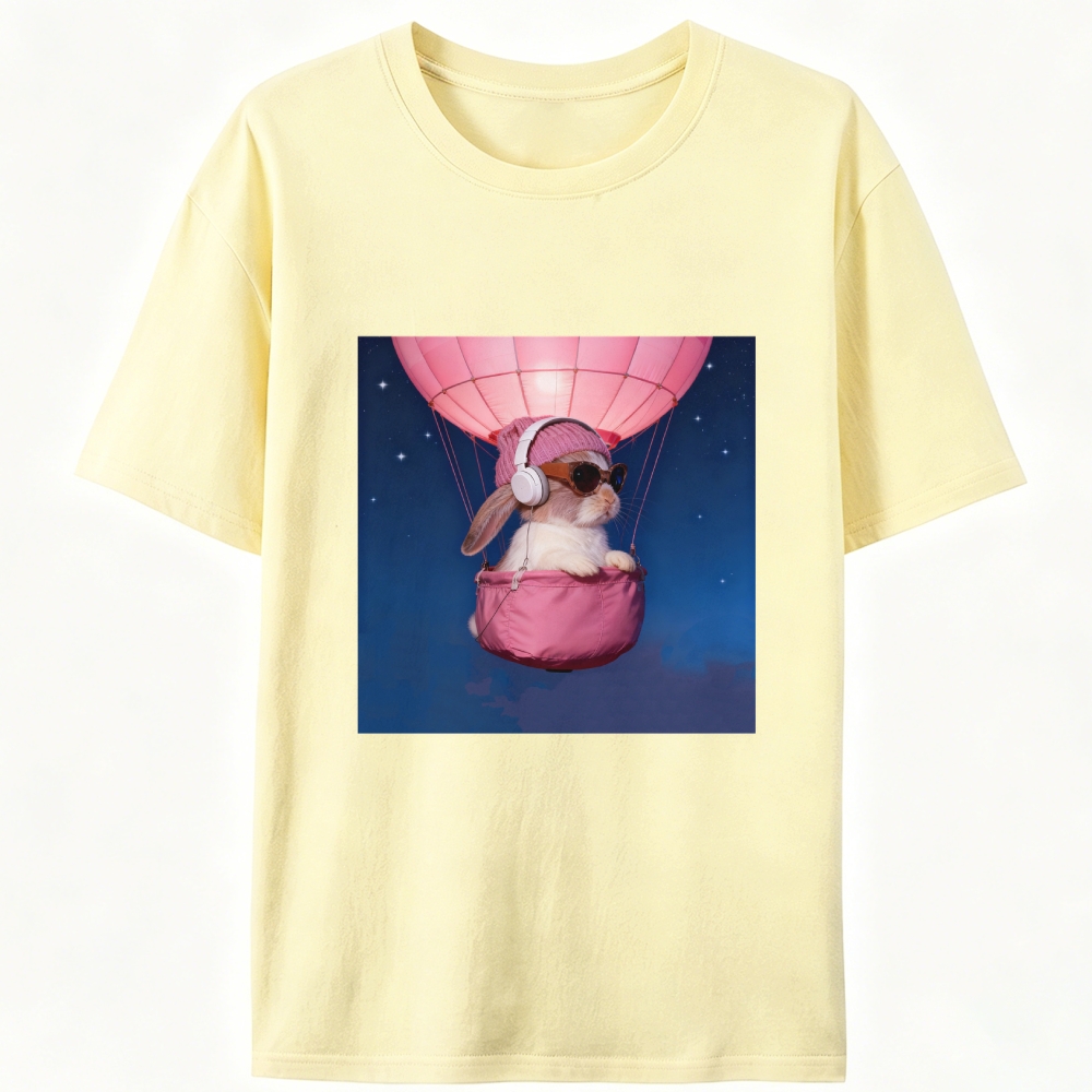 Bunny The Rabbit Retro Designed for Women - Slim Fit Cotton Tee