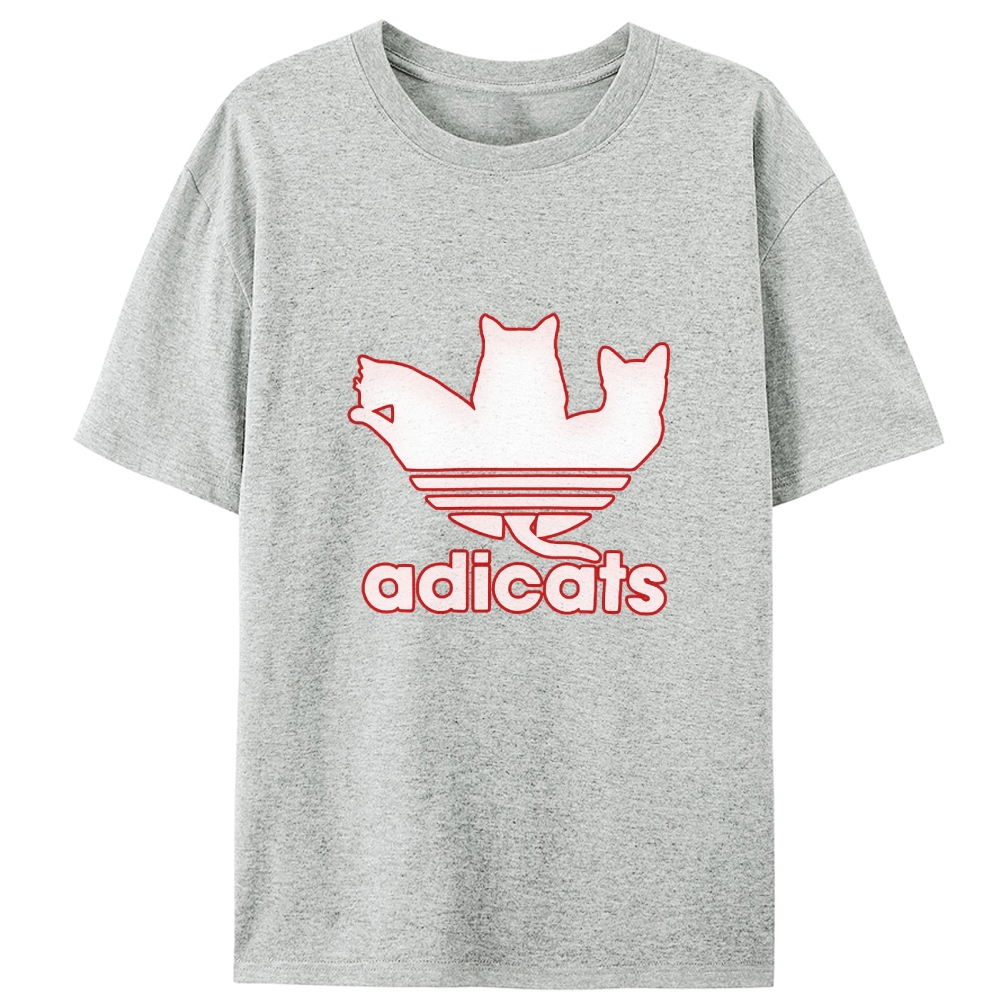 Adicats Three Cats Parody Retro Designed for Women - Slim Fit Cotton Tee