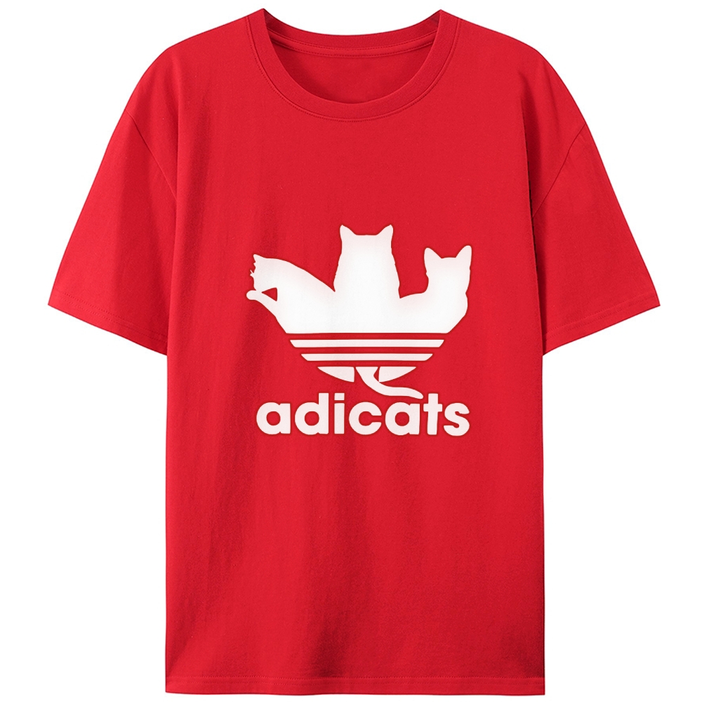 Adicats Three Cats Parody Retro Designed for Women - Slim Fit Cotton Tee