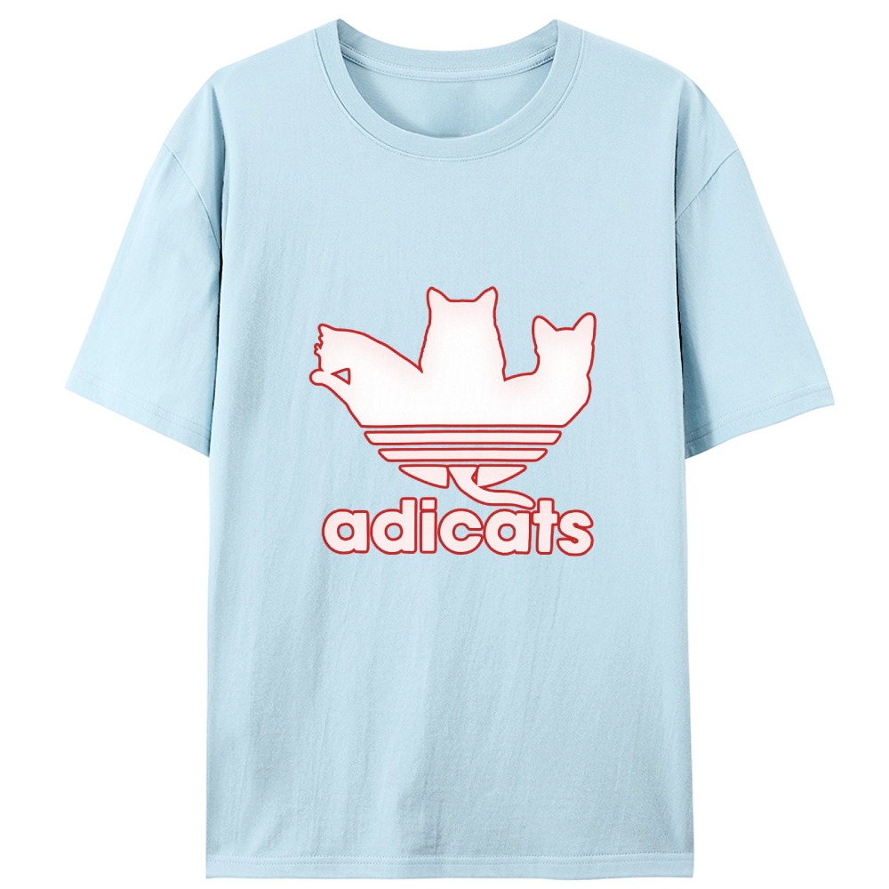 Adicats Three Cats Parody Retro Designed for Women - Slim Fit Cotton Tee