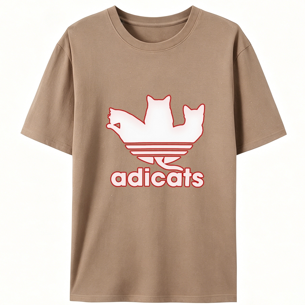Adicats Three Cats Parody Retro Designed for Women - Slim Fit Cotton Tee