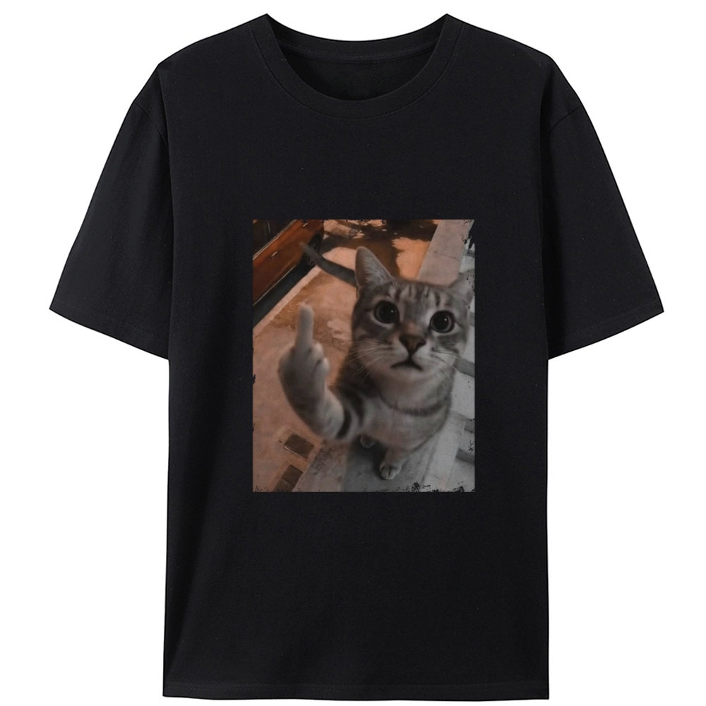 Cat's Unapologetic Vintage Salute Designed for Women - Slim Fit Cotton Tee
