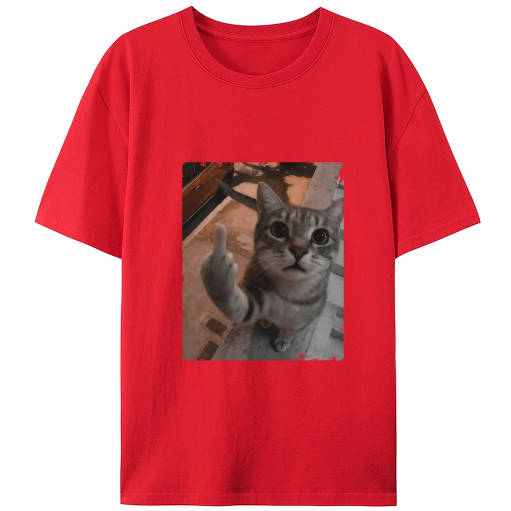 Cat's Unapologetic Vintage Salute Designed for Women - Slim Fit Cotton Tee